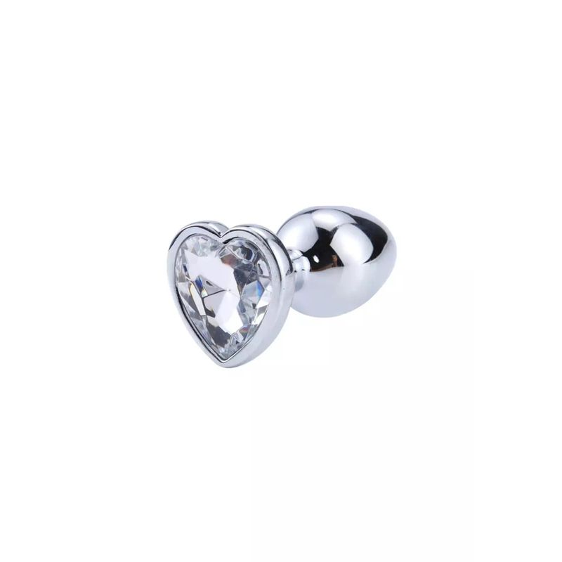 GENERICO - Plug Anal en Acero Talla S Forma Corazón TRANSPARENTE