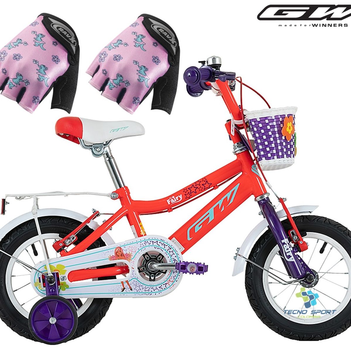 GW - Bicicleta Niña Gw Rin 12 Fairy Con Accesorios