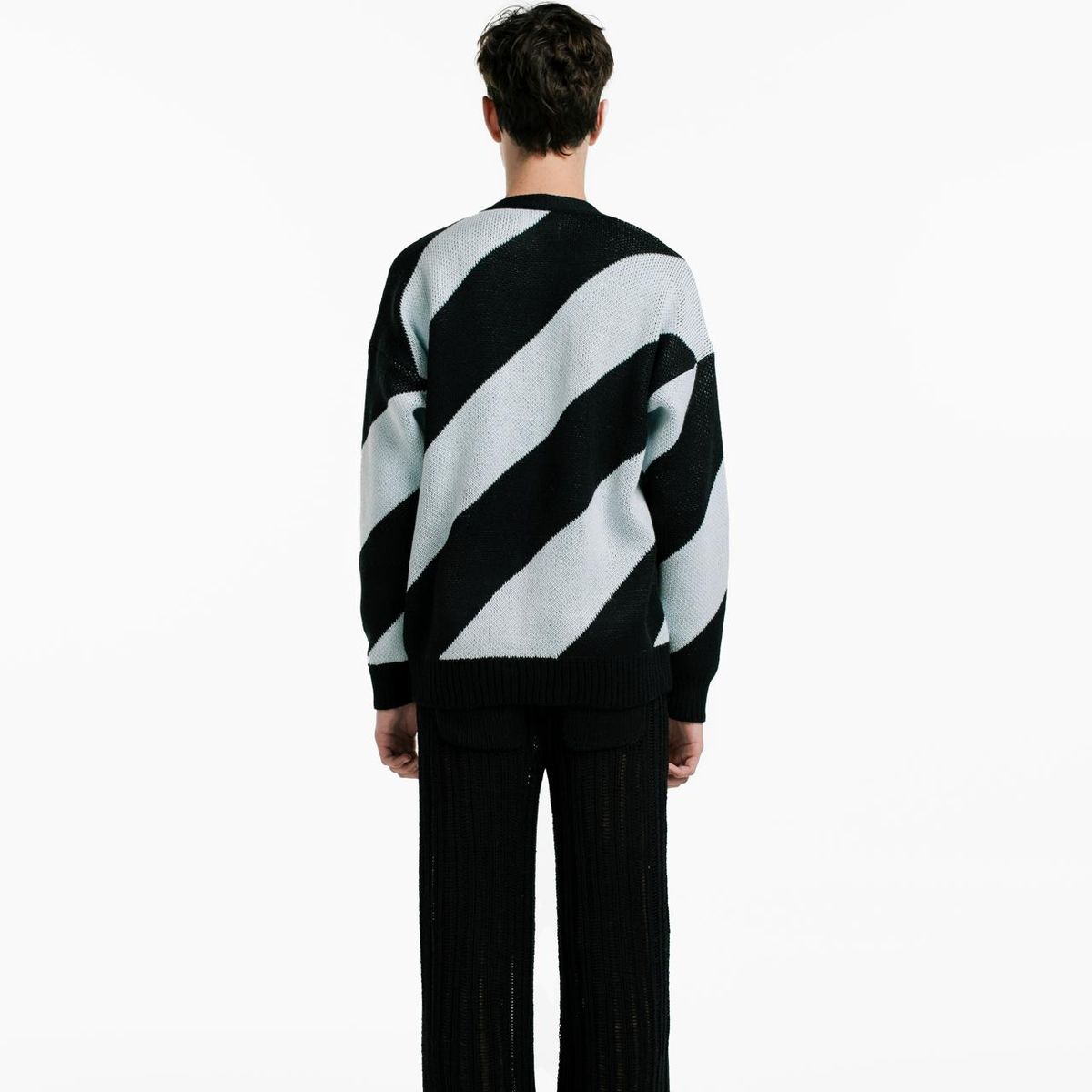 MAGLIONE - Cardigan Diagonales Manga Larga Botones Hombre