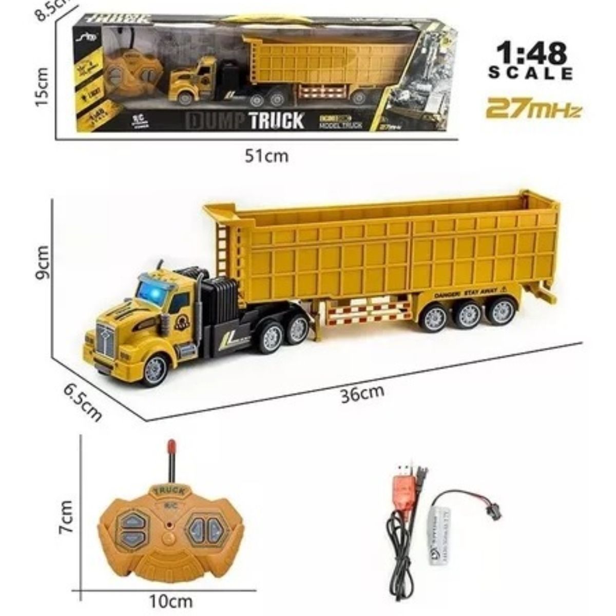 GENERICO - Tractomula a con control remoto recargable camion a control remoto
