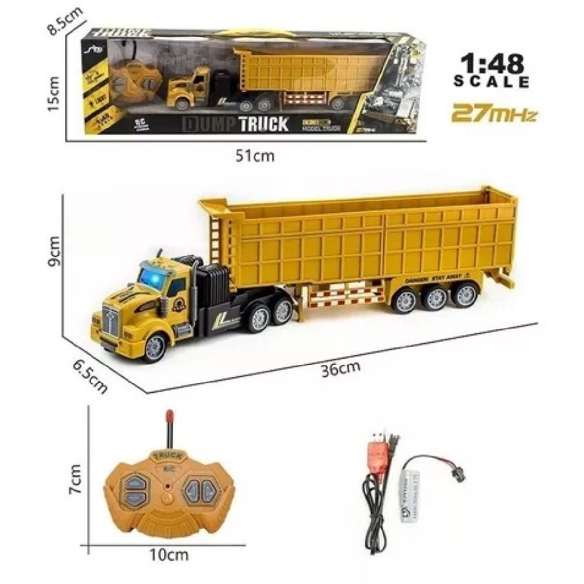 GENERICO - Tractomula a con control remoto recargable camion a control remoto