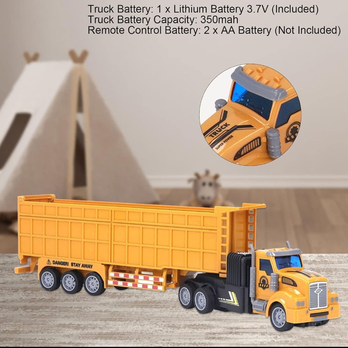 GENERICO - Tractomula a con control remoto recargable camion a control remoto