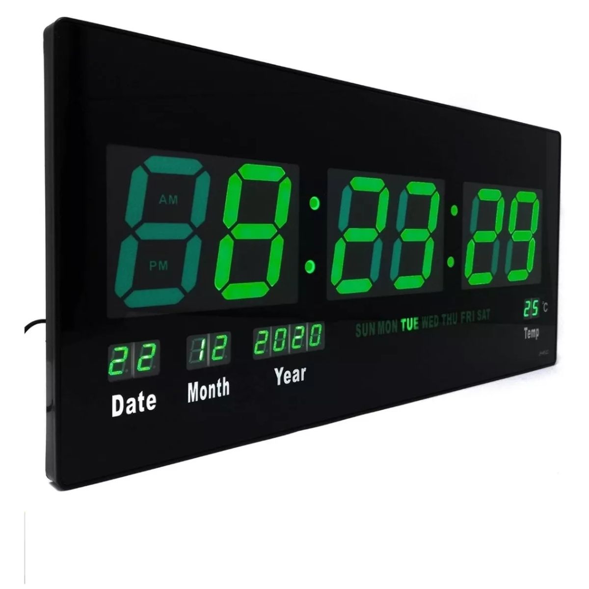 GENERICO - Reloj de pared reloj Digital Inteligente 45cm verde  En Español