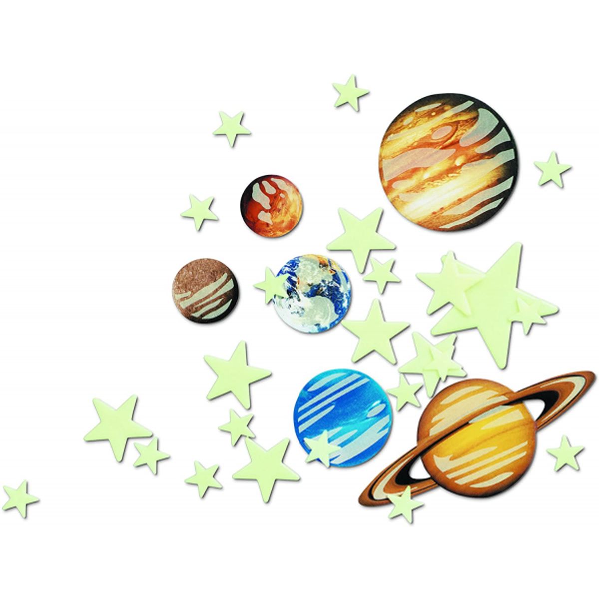 4M - PLANETAS Y ESTRELLAS BRILLO EN LA OSCURIDAD