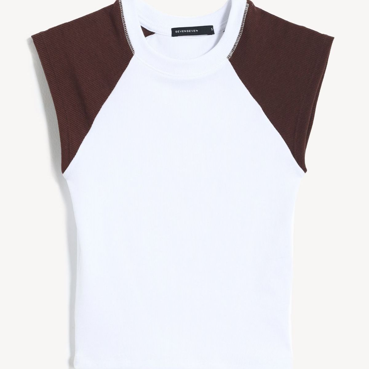 SEVEN SEVEN - Camiseta Para Mujer Manga Corta Cuello Redondo Color Crudo Marca Seven Seven #28096450