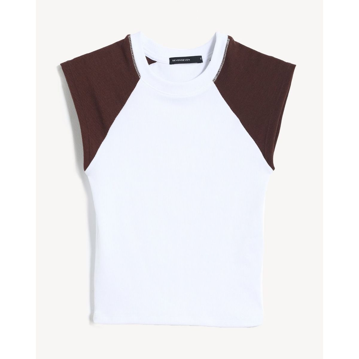 SEVEN SEVEN - Camiseta Para Mujer Manga Corta Cuello Redondo Color Crudo Marca Seven Seven #28096450