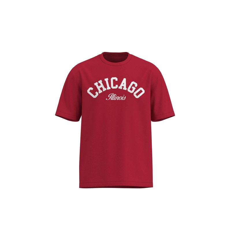 KOAJ - KOAJ Camiseta manga corta unicolor con estampado en frente e Hombre