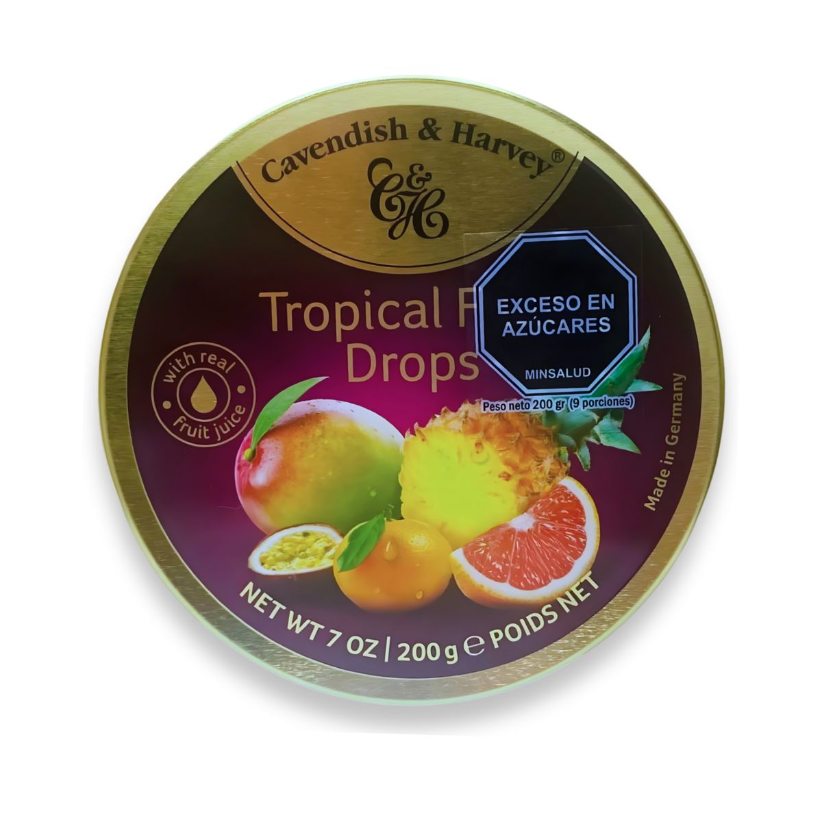 CAVE - Dulces Cavendish Tropical Fruit Drops 200 gramos