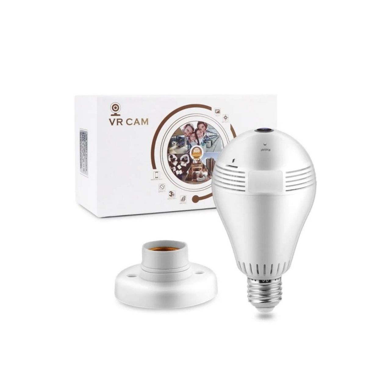 GENERICO - Camara De Seguridad Wifi Tipo Bombillo 960p App V380