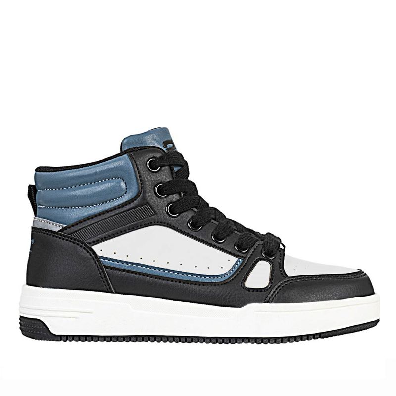 24 WALKS - Botabotin de Niño marca 24 WALKS en Color NEGRO BLANCO   BOTA FUZ 10