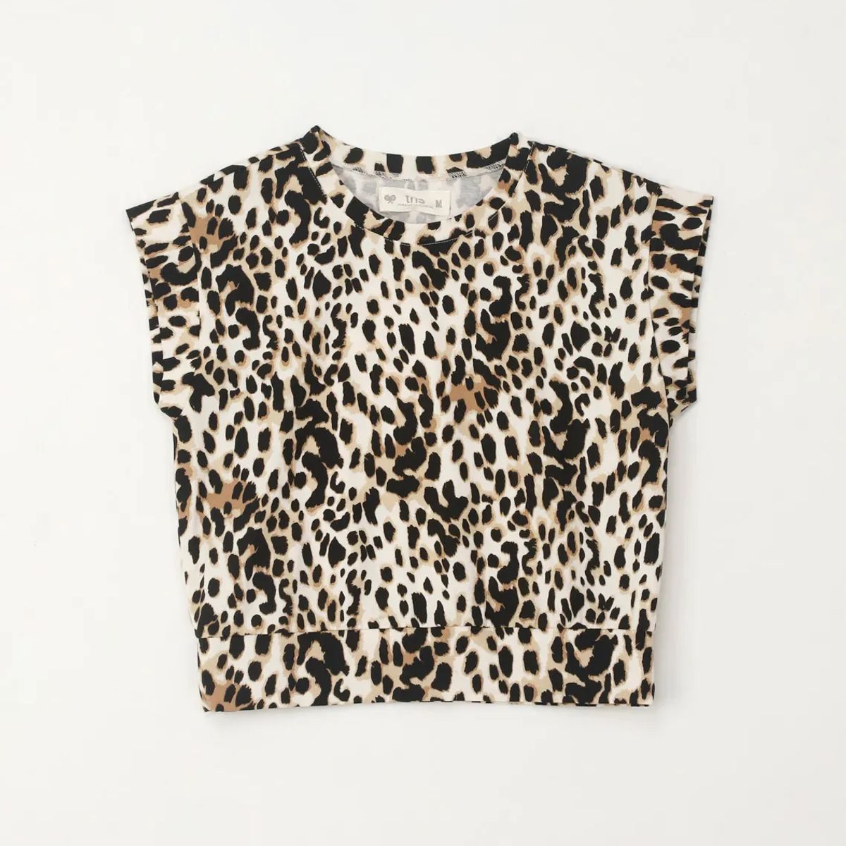 TENNIS - Camiseta manga sisa de animal print para niña