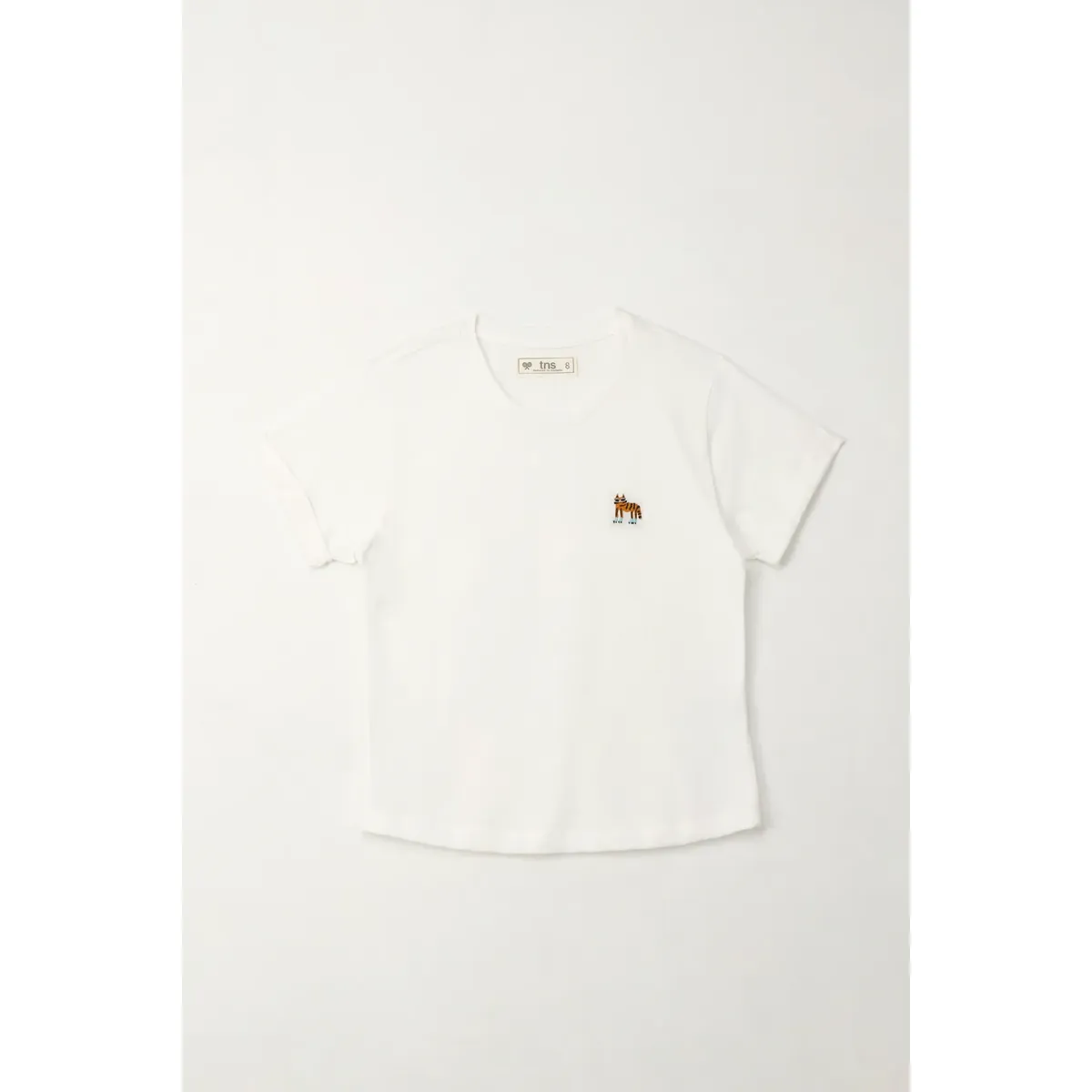 TENNIS - Camiseta básica manga corta crudo para niña