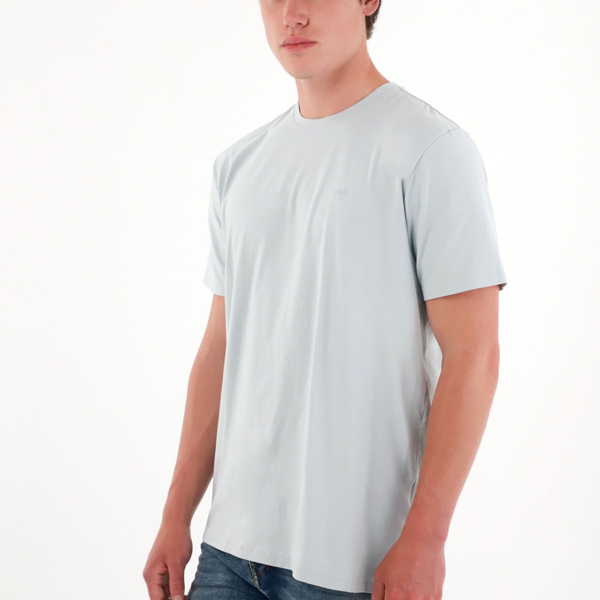 TENNIS - Camiseta básica con mini print azul para hombre