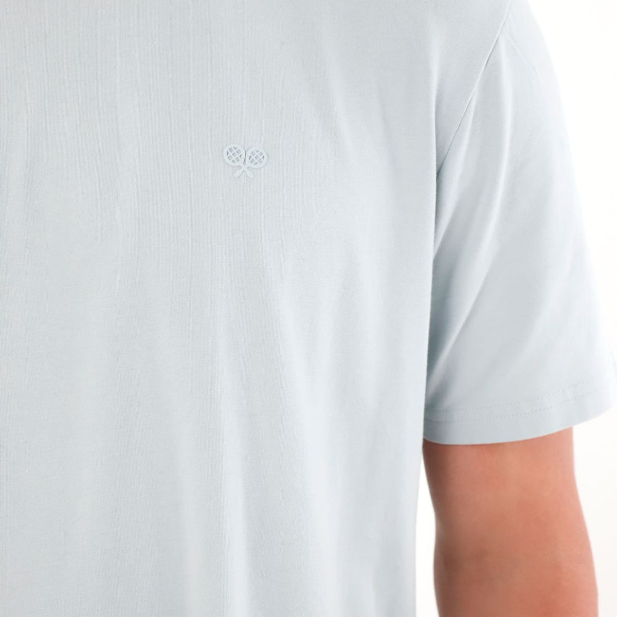 TENNIS - Camiseta básica con mini print azul para hombre