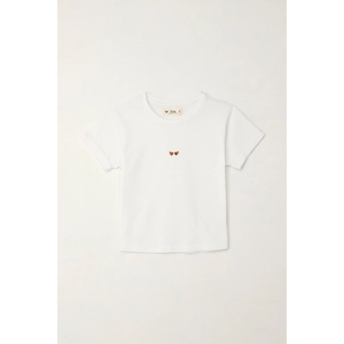 TENNIS - Camiseta básica estampada blanca para niña