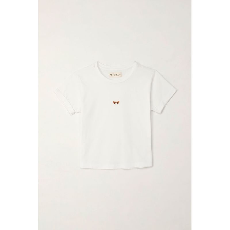TENNIS - Camiseta básica estampada blanca para niña