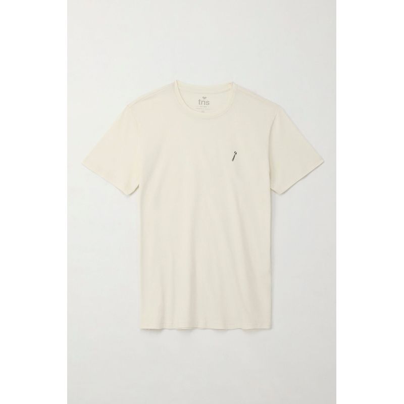 TENNIS - Camiseta básica con mini print crudo para hombre