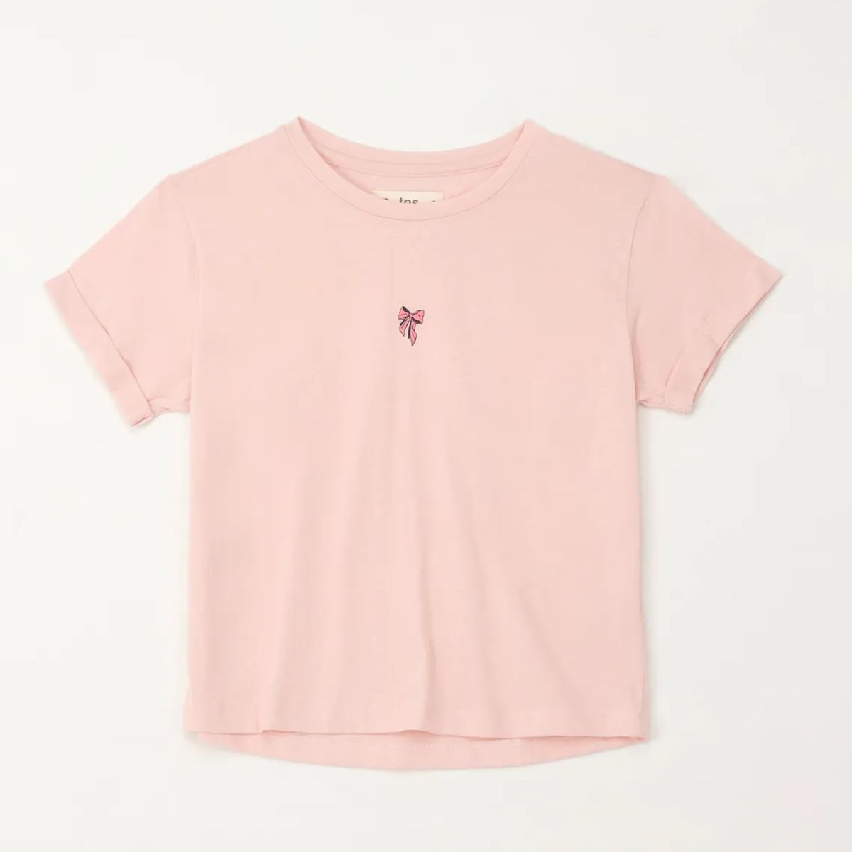 TENNIS - Camiseta básica estampada rosada para niña