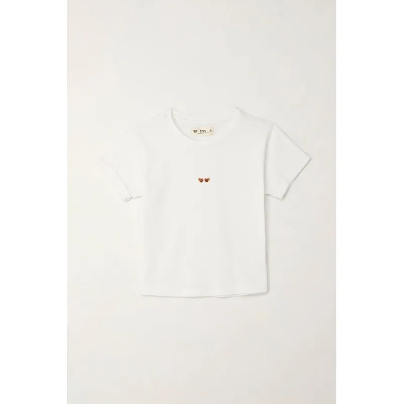 TENNIS - Camiseta básica estampada blanca para niña