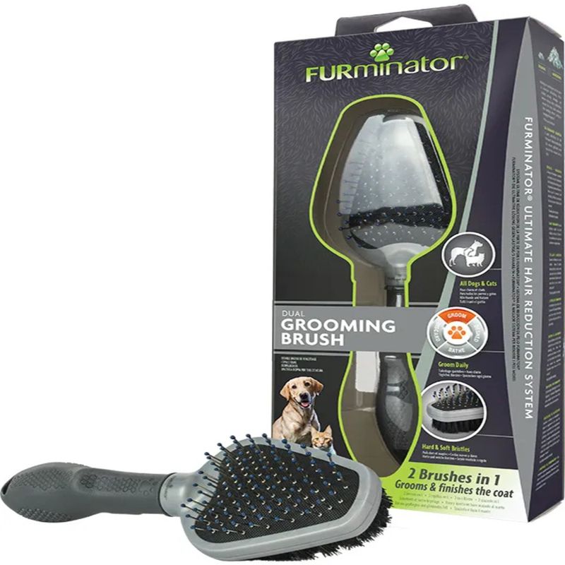 FURMINATOR - FURminator Cepillo Dual para Perros y Gatos