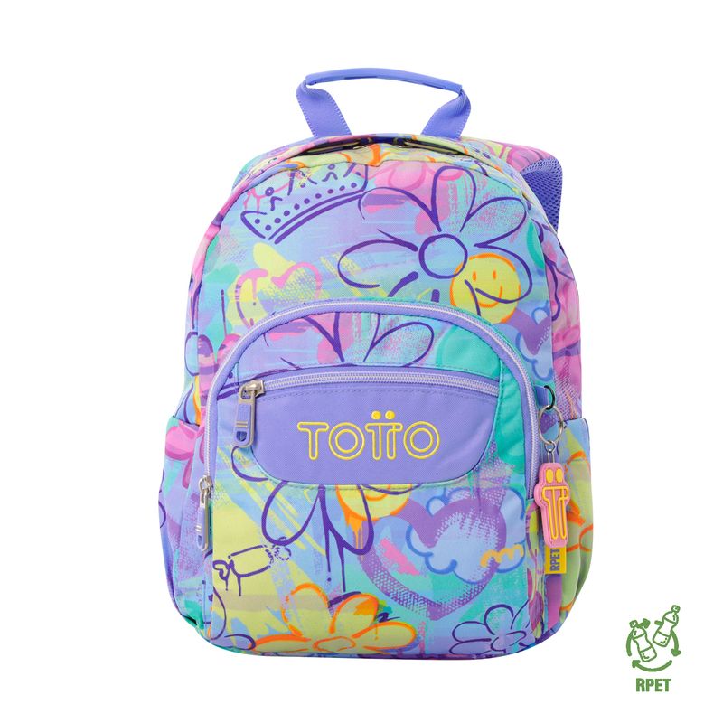 TOTTO - Morral Mochila Para Mujer Porta Tablet Lila Tempera Totto