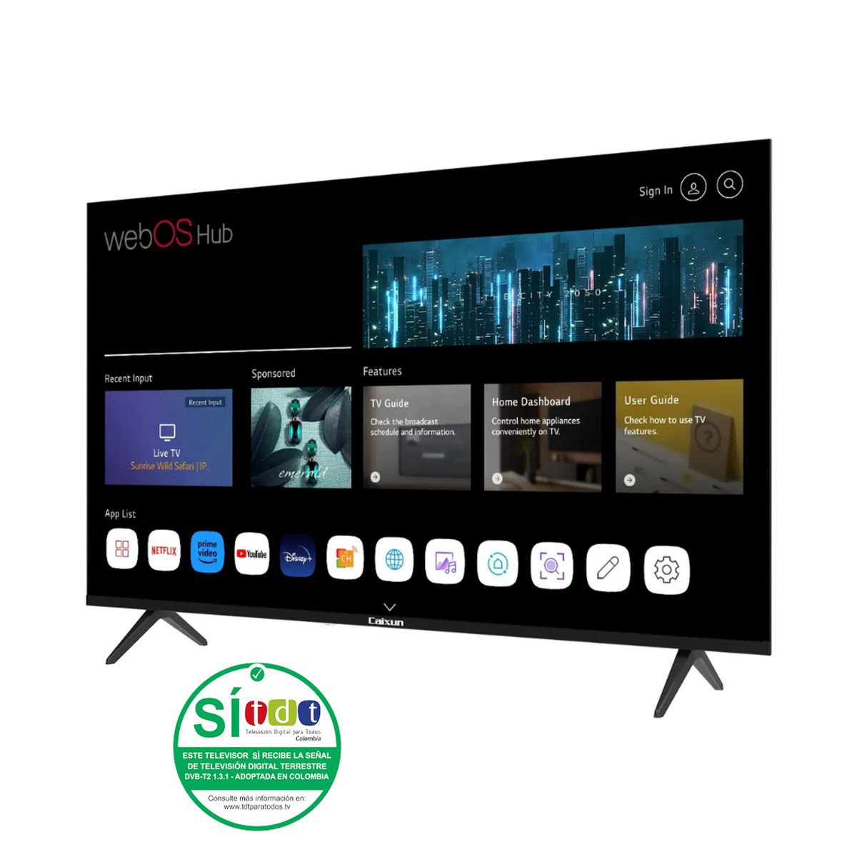 CAIXUN - Televisor Caixun 32 Pulgadas HD Smart Negro Pantalla DLED