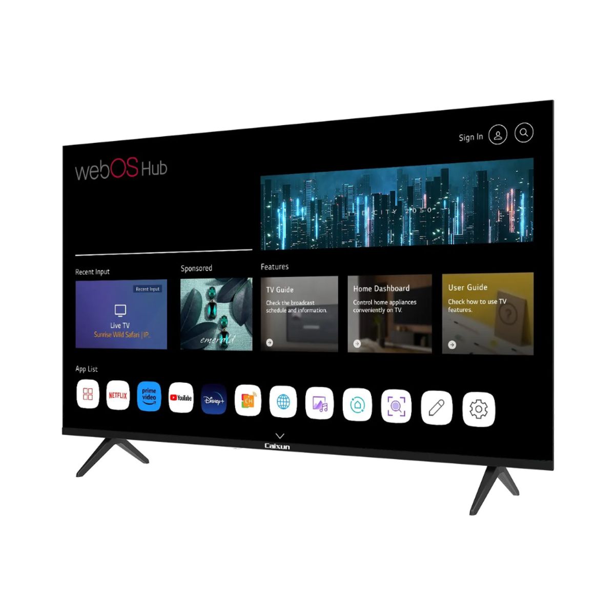 CAIXUN - Televisor Caixun 50 Pulgadas UHD 4K Smart Negro Pantalla DLED
