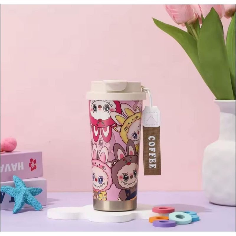 GENERICO - Termo Vaso Cafe Para Frio Caliente Diseño Labubu 500ml