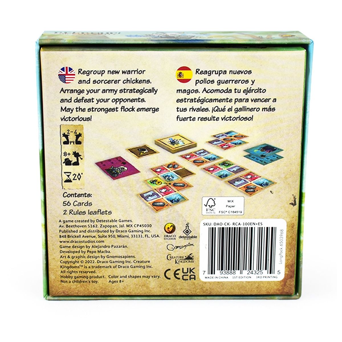 JUGANDO Y EDUCANDO - Juego De Mesa Regroup Chiken Army Para Adultos