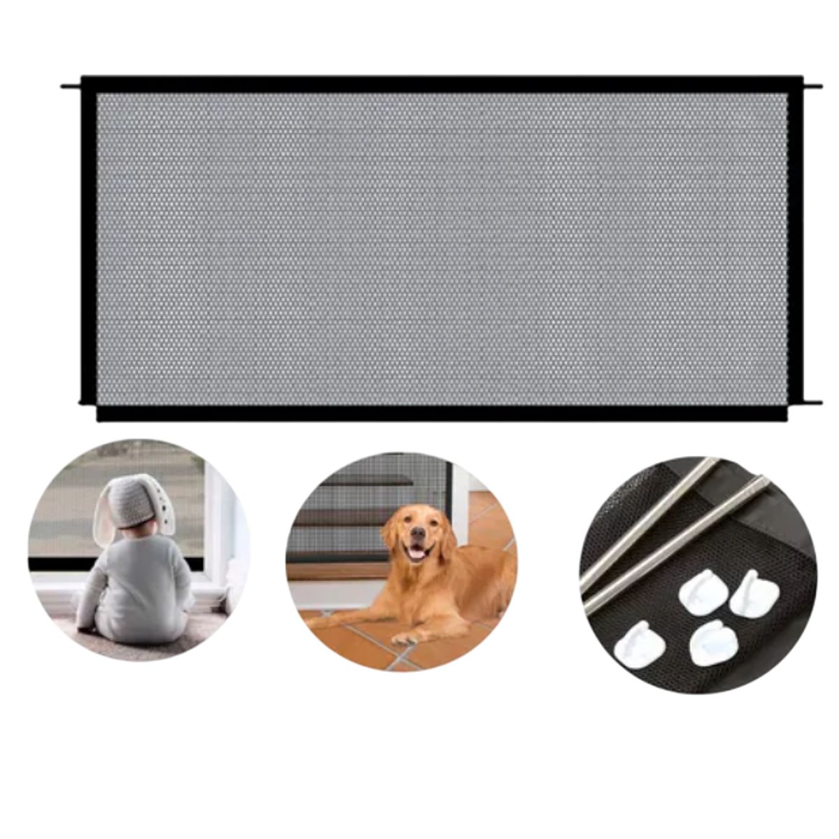 GENERICO - Malla De Seguridad Para Mascotas Bebes Barrera Perros