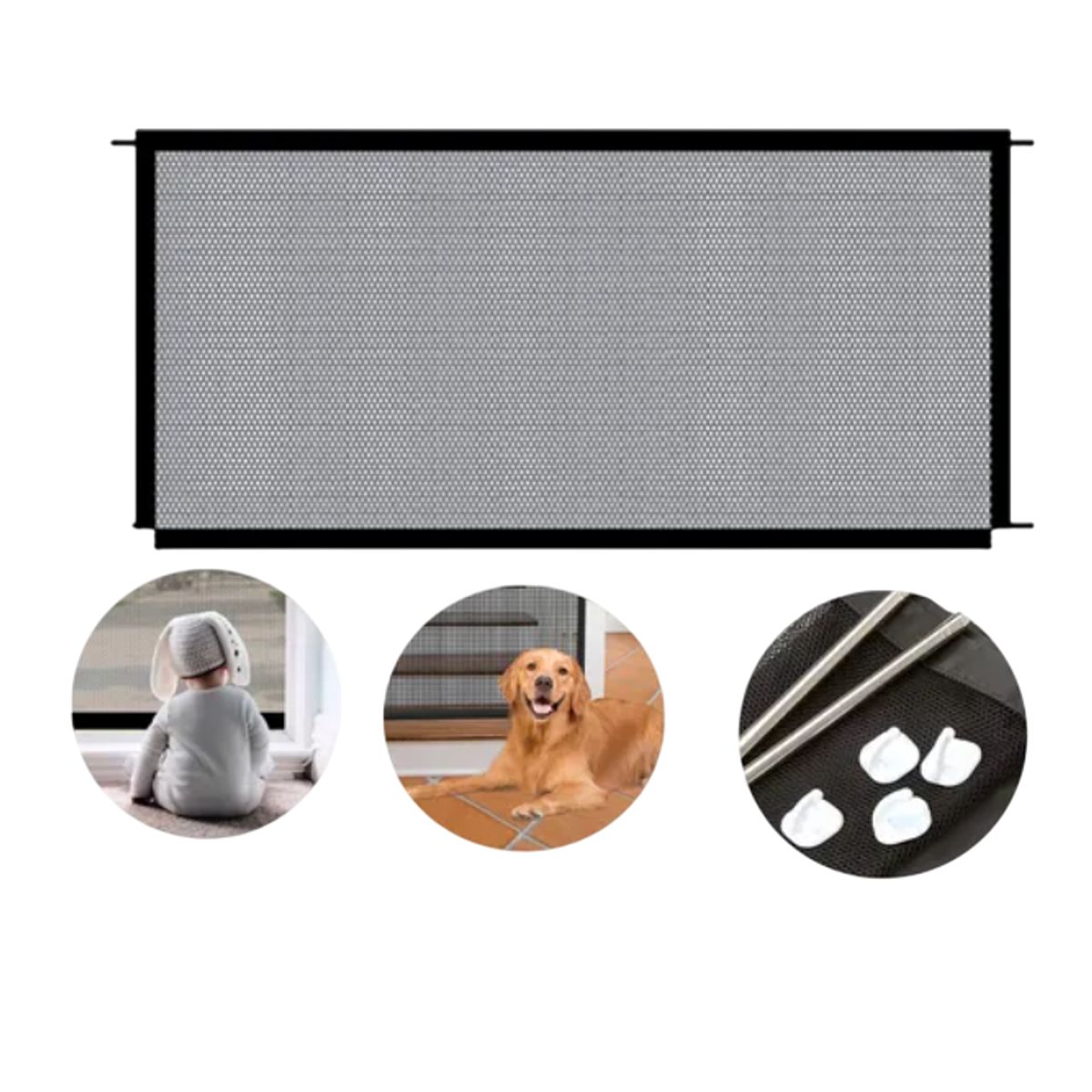 GENERICO - Malla De Seguridad Para Mascotas Bebes Barrera Perros