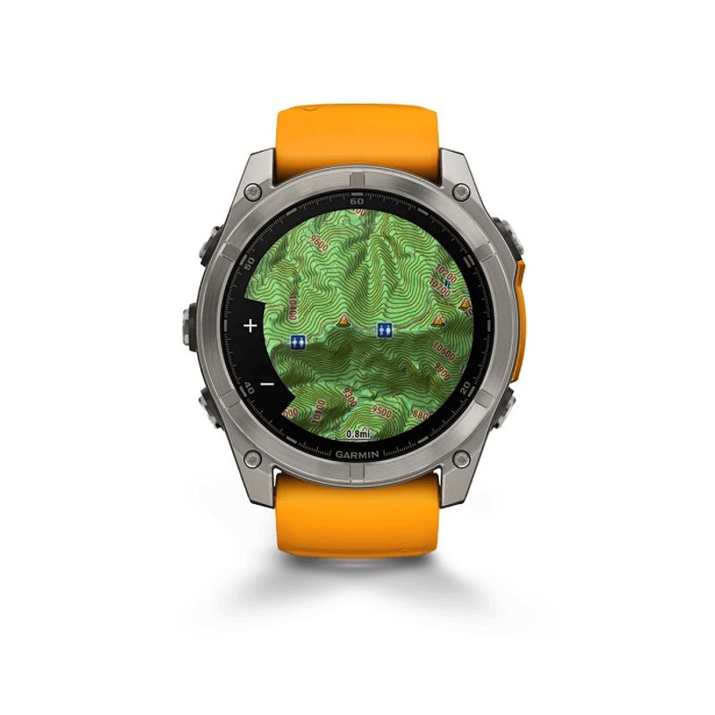 GARMIN - Reloj Garmin Fenix 8 51mm Amoled Zafiro Titanio Naranja