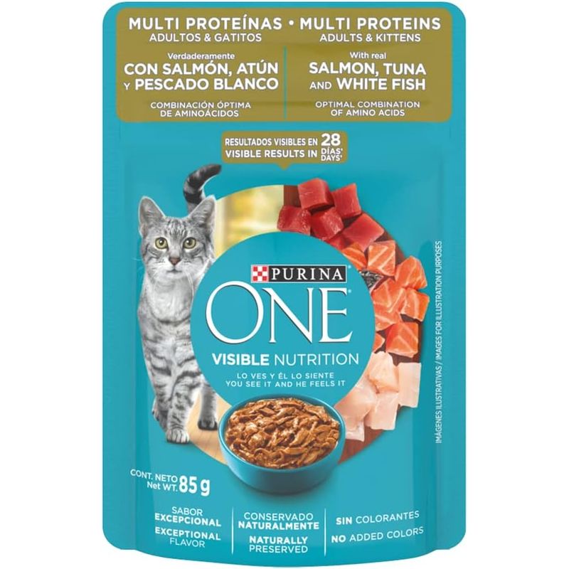 PURINA - Alimento Purina One Multi Proteinas Gato Pouche 85g