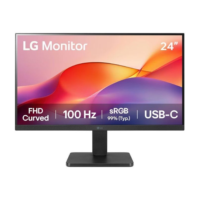 LG - MONITOR CURVO LG 24"  Full HD 24U421A-B HDMI/USB-C 100Hz