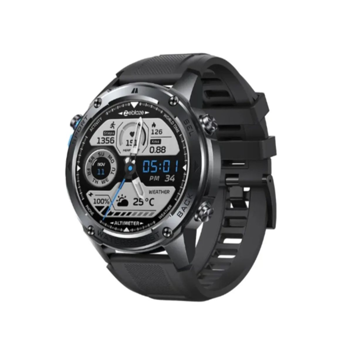 ZEBLAZE - Smartwatch Zeblaze Stratos 2 Ultra Gps Amoled 10 Atm Color Negro