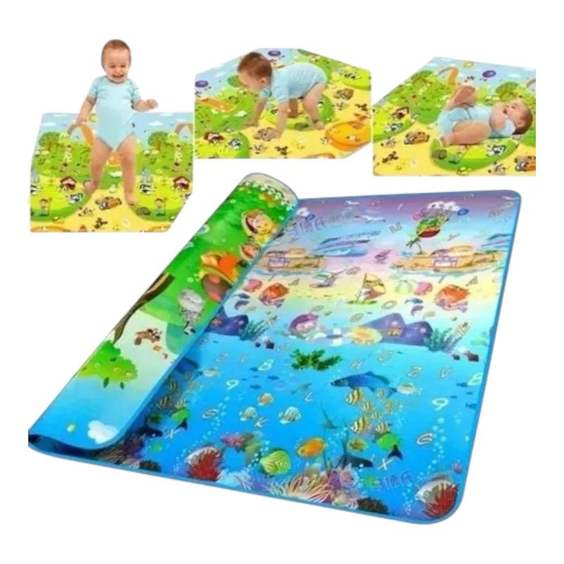 GENERICO - Tapete Alfombra Infantil Niños Bebe Gateo Letras 2.00 X 1.80