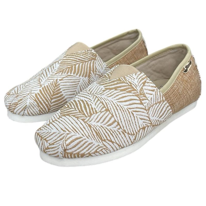 XIAN SHOES - alpargata clasica mujer hojas miel 25