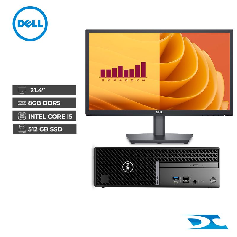 DELL - PC Dell Optiplex SFF 7020 Core I5 14500 /Ram 8GB -/512 GB SSD /FreeDos/ E2225HS