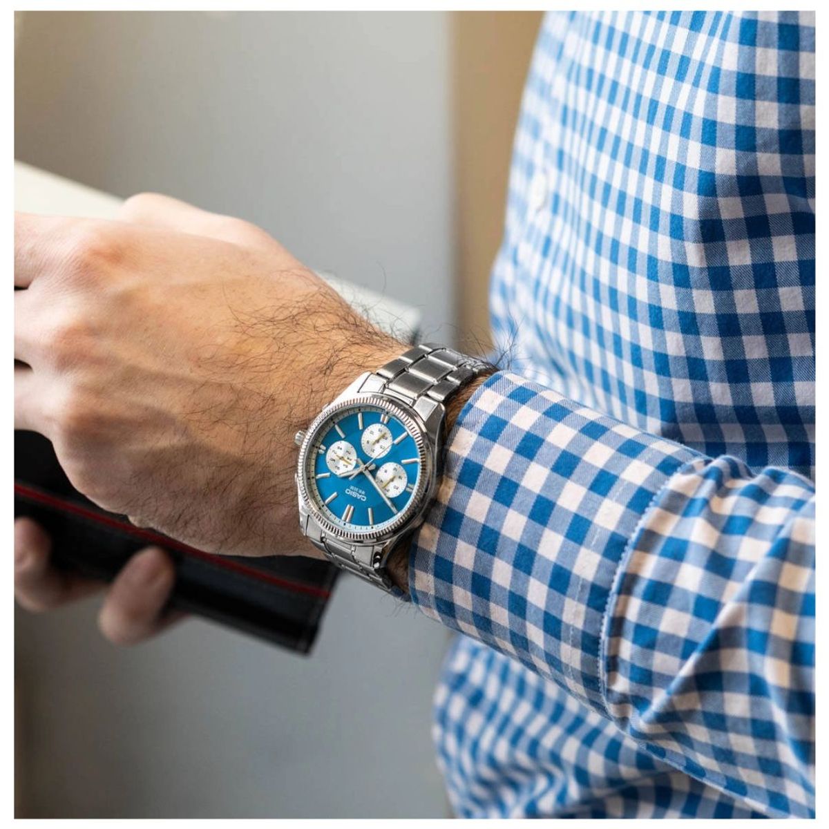 CASIO - Reloj Hombre Casio Modelo MTP-1375D-2A2 Diseño Elegante