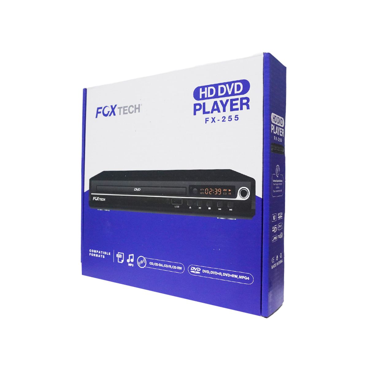 FOX - Reproductor de DVD HD FX-255 con HDMI  FGXTech