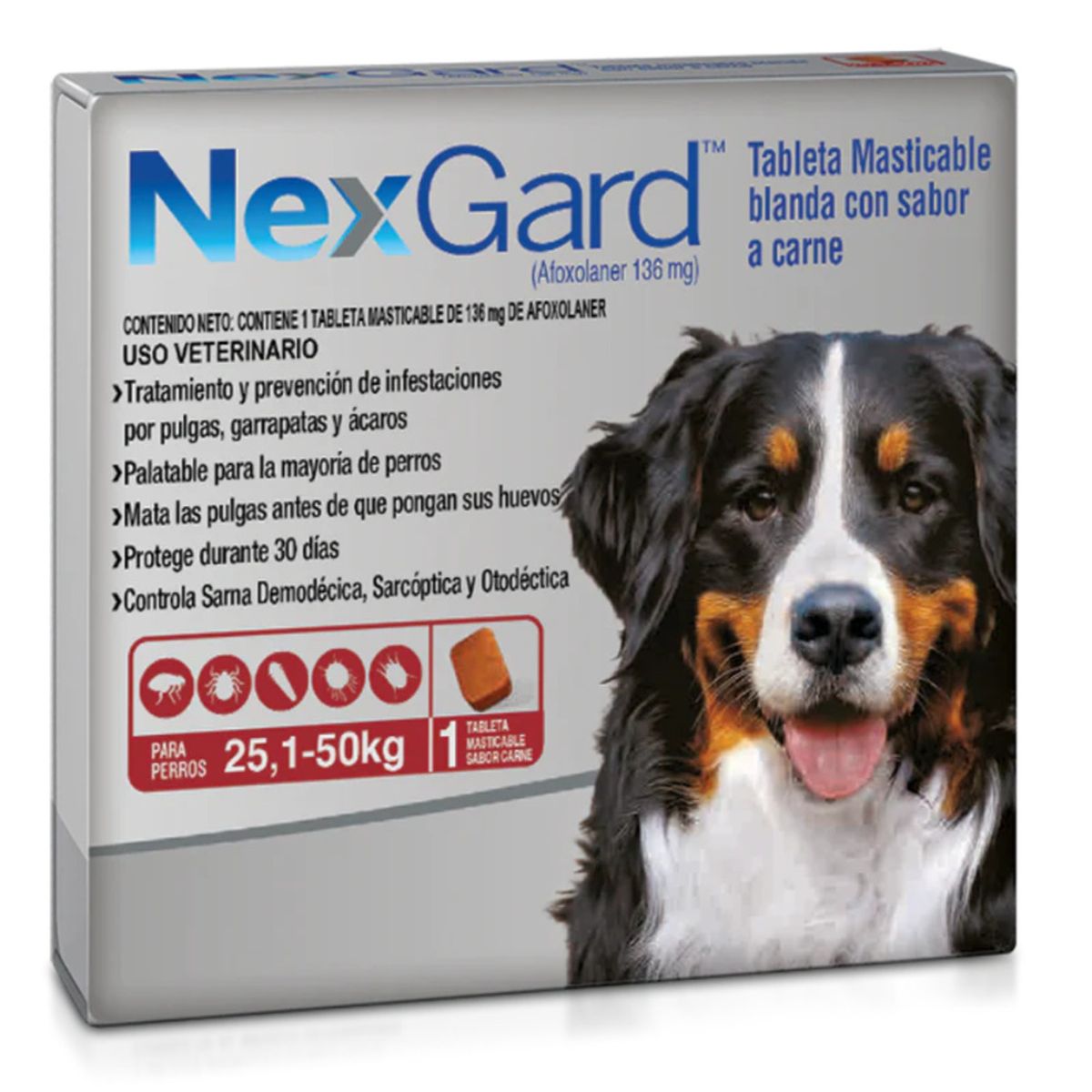 BOEHRINGER INGELHEIM - NexGard Tableta Masticable para Perros de 25 a 50 kg
