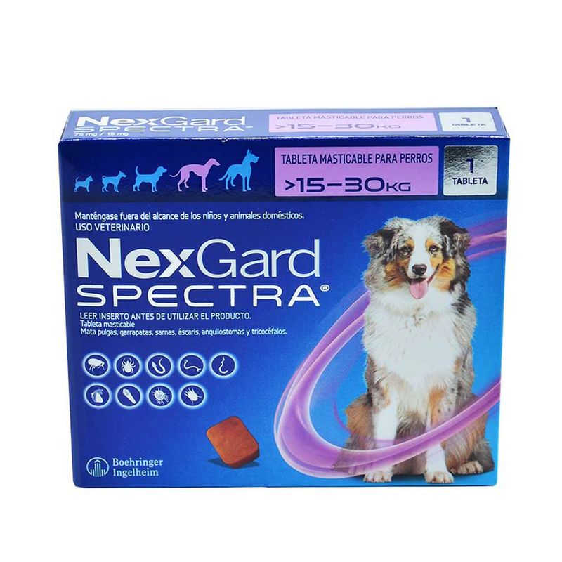 BOEHRINGER INGELHEIM - NexGard Spectra Tableta Masticable para Perros de 15 a 30 kg