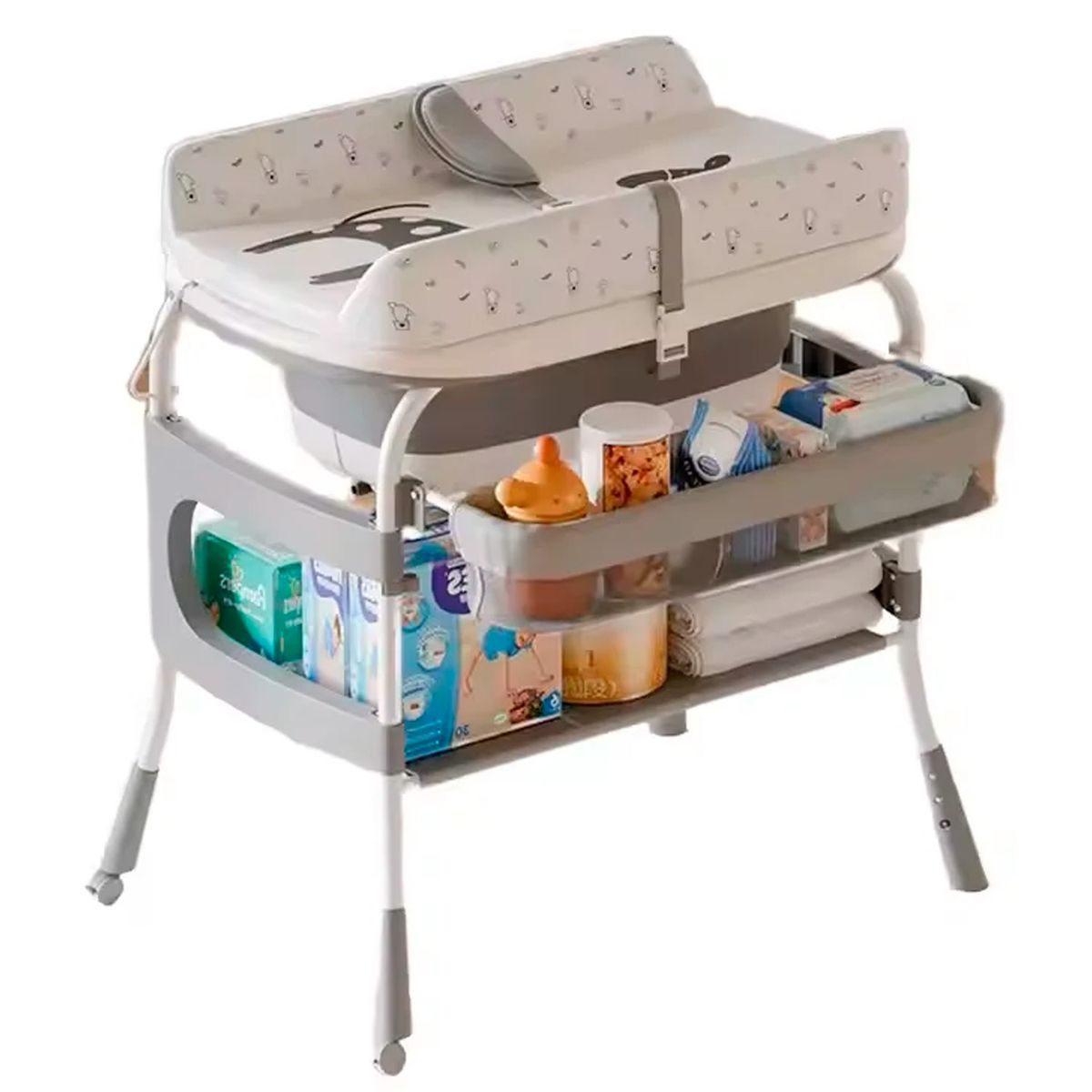 ENFANT'ASY - Soporte Y Bañera Bebe Con Cambiador Termometro Tina