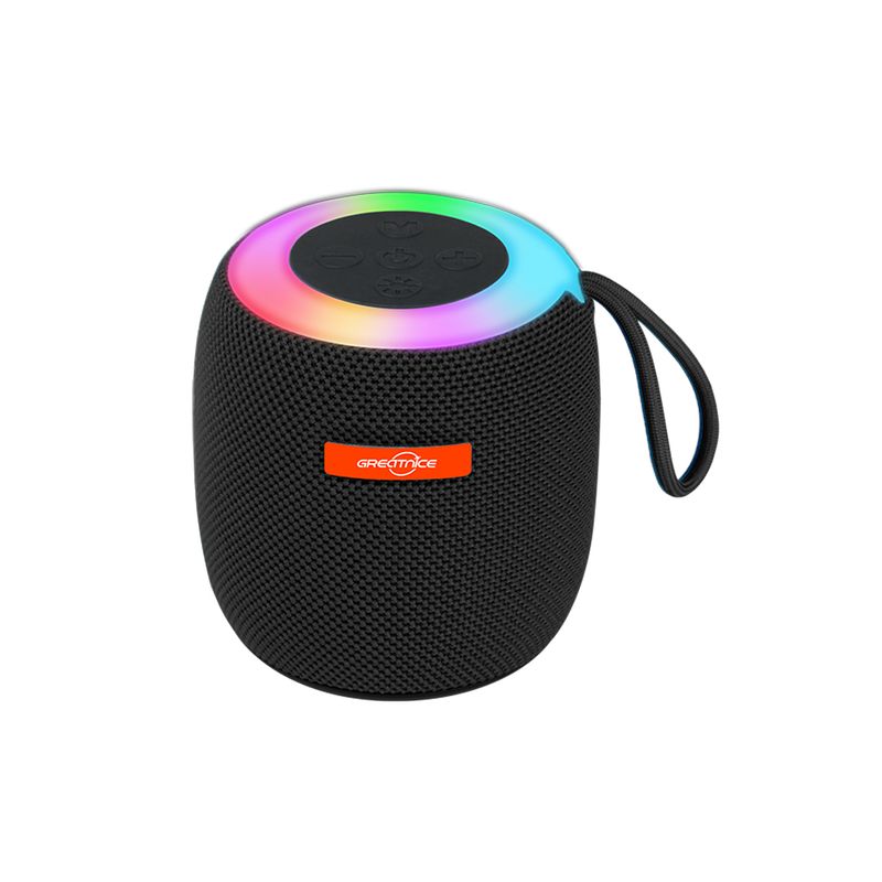 GENERICO - Mini Parlante Bluetooth GTS-1468 con Luces RGB y Acabado en Tela
