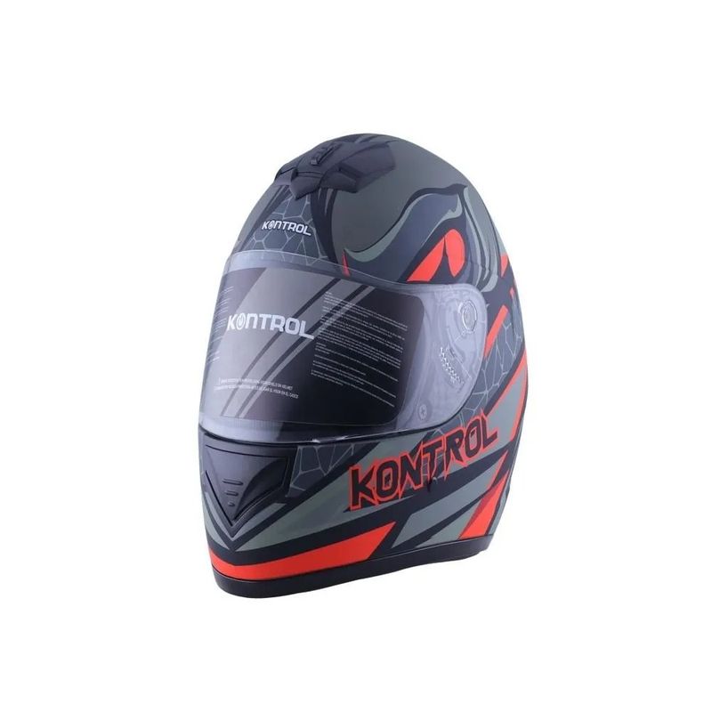 KONTROL - CASCO KONTROL 878 CERTIFICADO DOT BOWELL ROJO MATE TALLA L