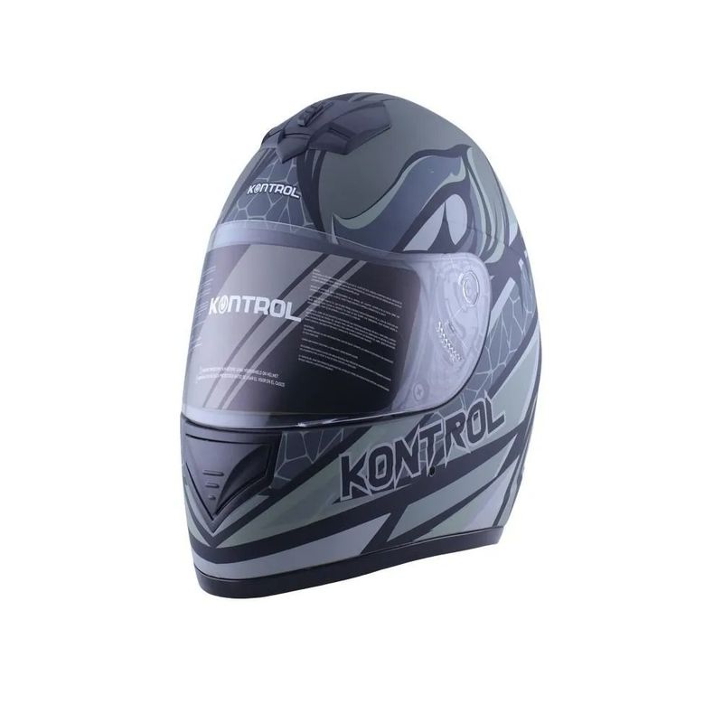 KONTROL - CASCO KONTROL 878 CERTIFICADO DOT BOWELL GRIS BRILLO TALLA M