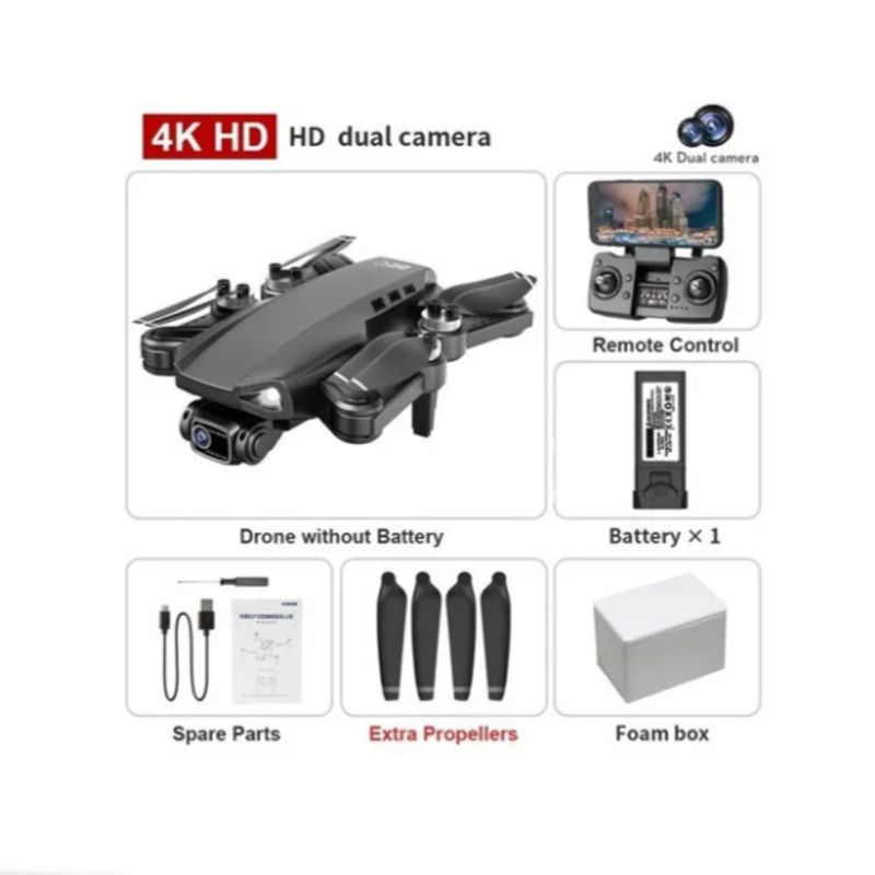 GENERICO - Drone Lyzrc L900 Pro Se Cámara Dual 4k 5 GHz Color Negro