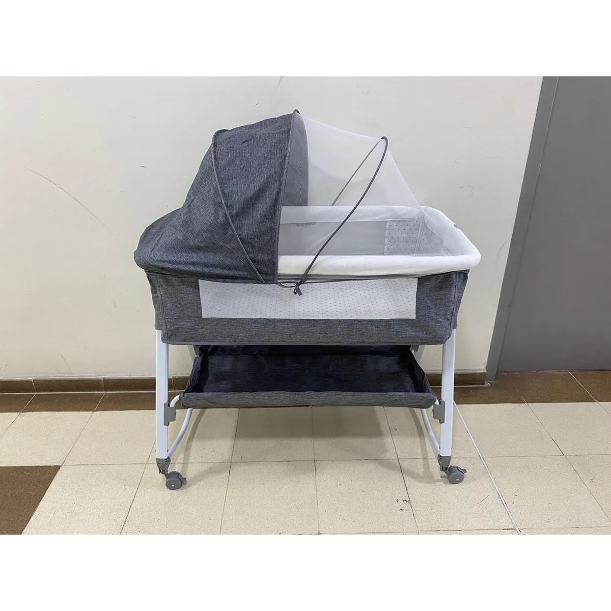 LANZURY IMPORTACIONES - CUNA PORTATIL PARA BEBE PLEGABLE GRIS