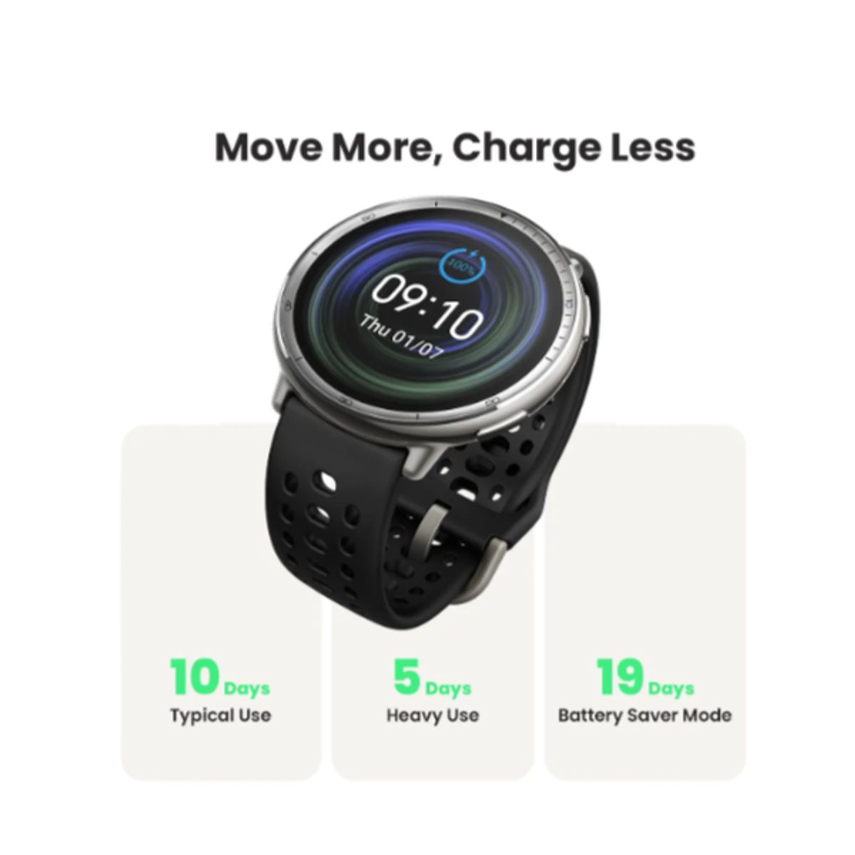 AMAZFIT - Reloj Inteligente Amazfit Active 2 Con Gps, 44 Mm Color Negro