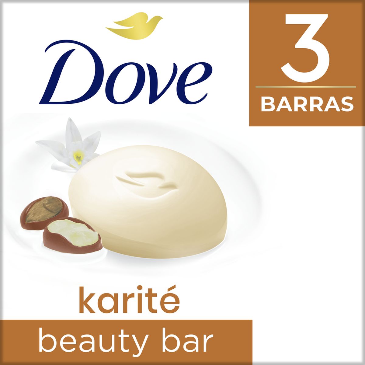 DOVE - Jabon Dove Barra Karite 3 Unidades X 90G